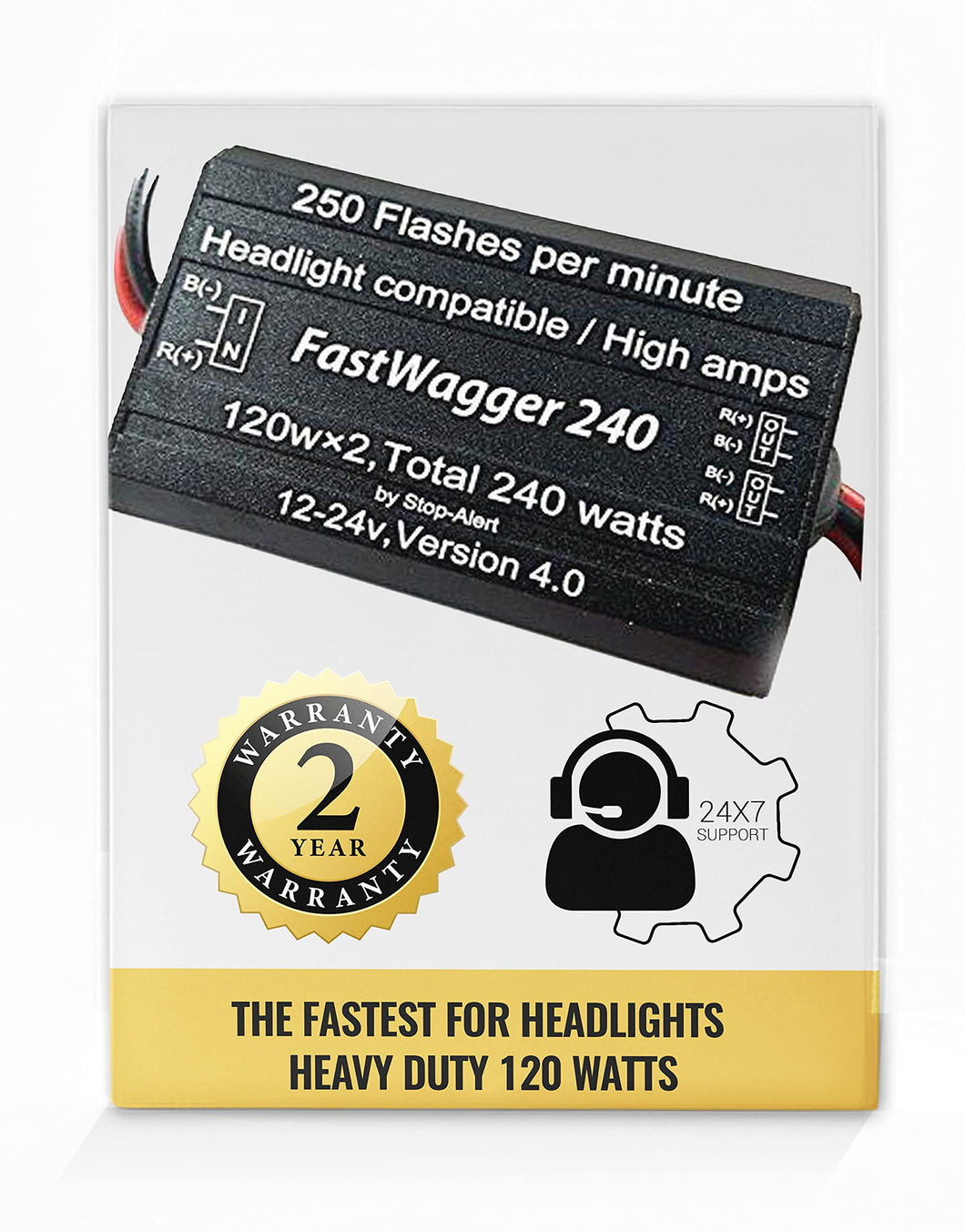 FastWagger 240W Headlight Flasher Module - 12-24V, 10A